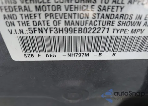 2014 Honda Pilot Touring from USA, damaged, VIN 5FNYF3H99EB022271